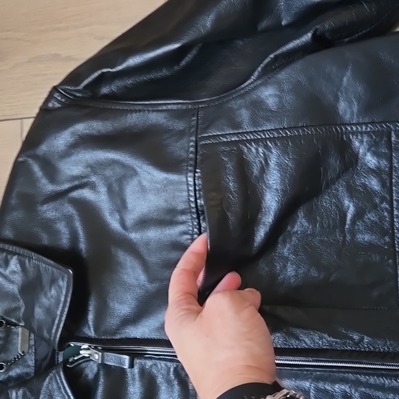 DANIER Mens Leather Moto Jacket Sz S - Picture 3 of 11
